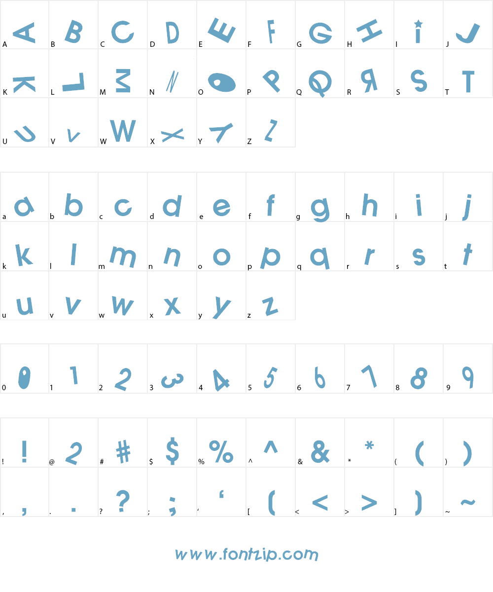 Smoothie Garde Font Character